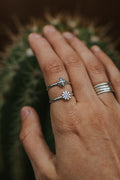 Diamond Concho Stacker Ring