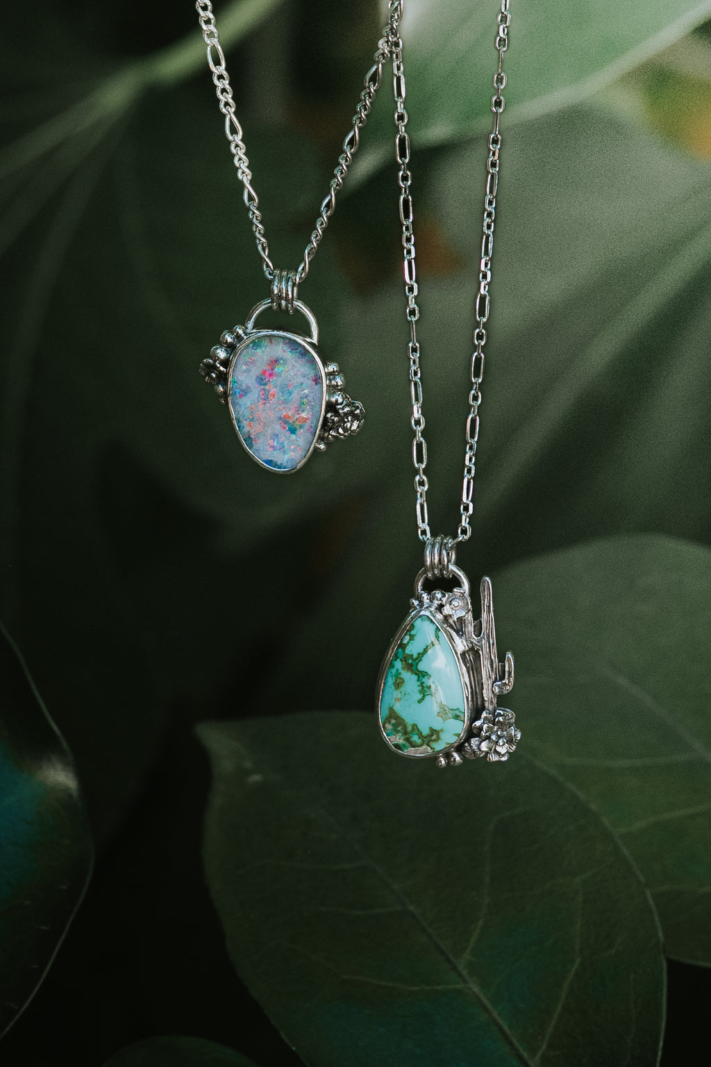 Australian Opal Blossom Necklace