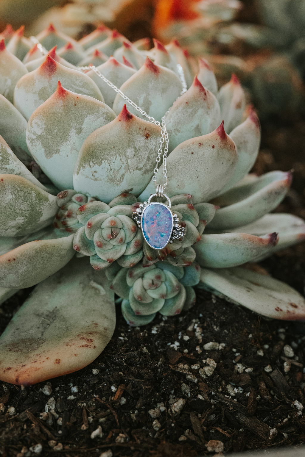 Australian Opal Blossom Necklace
