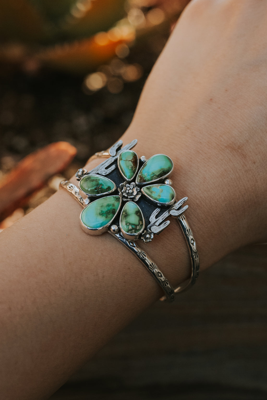 Sonoran Prickly Pear Blossom Cuff