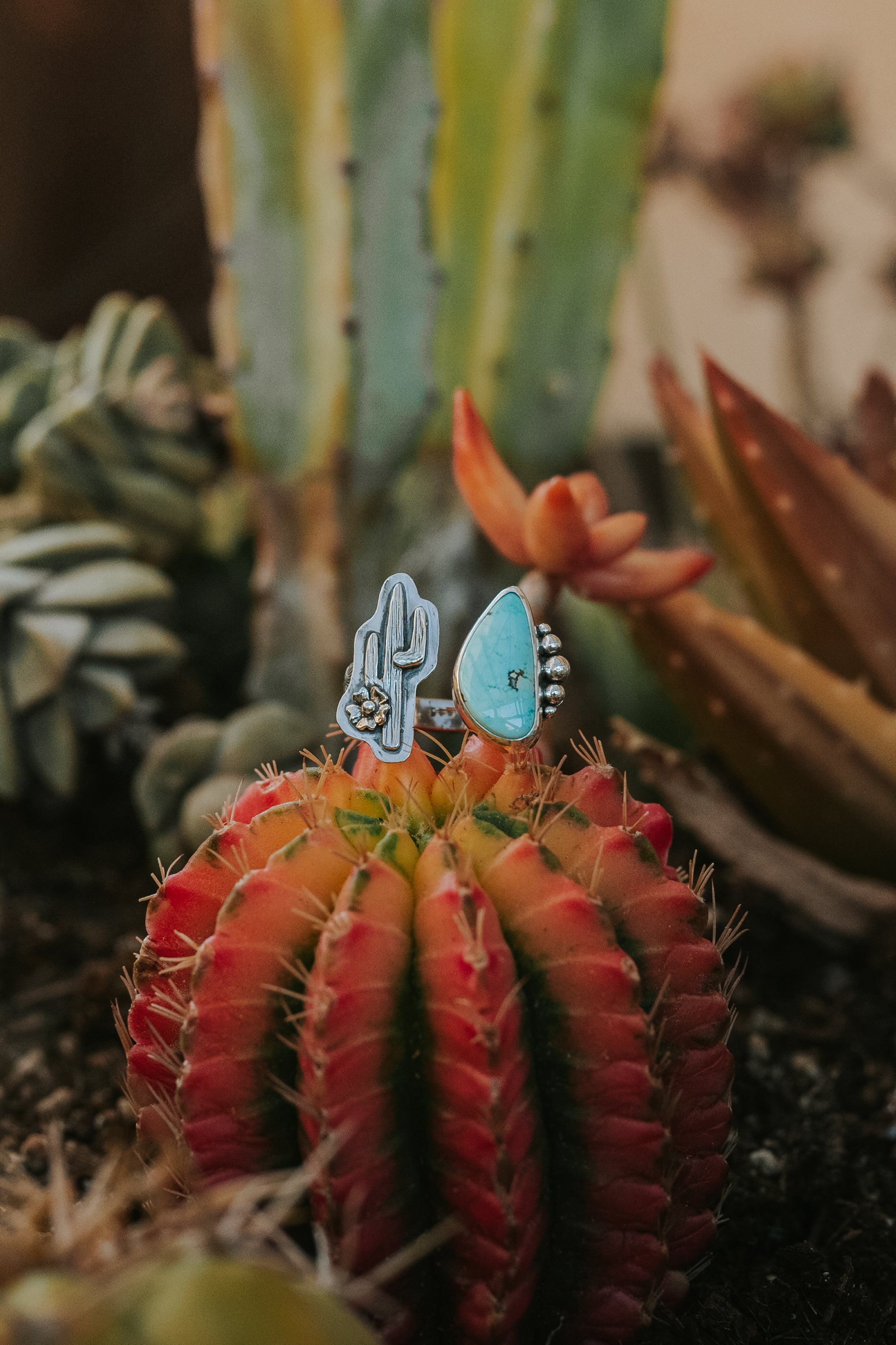 Bloom & Cactus Open Shank Rings