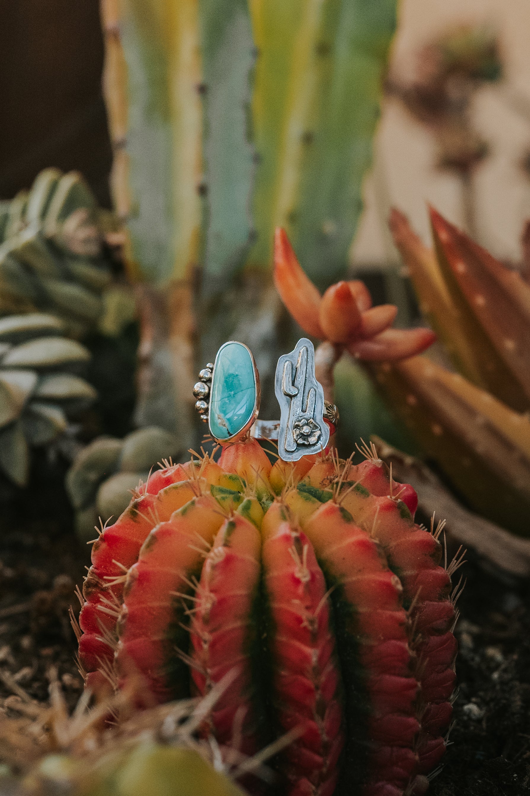 Bloom & Cactus Open Shank Rings