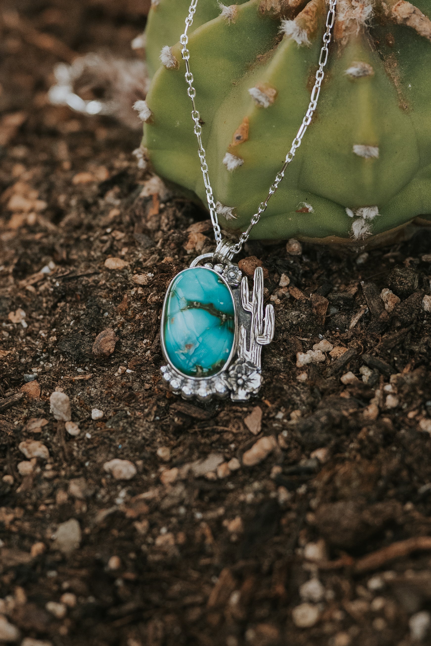 Sonoran Mountain Saguaro Blossom Necklace