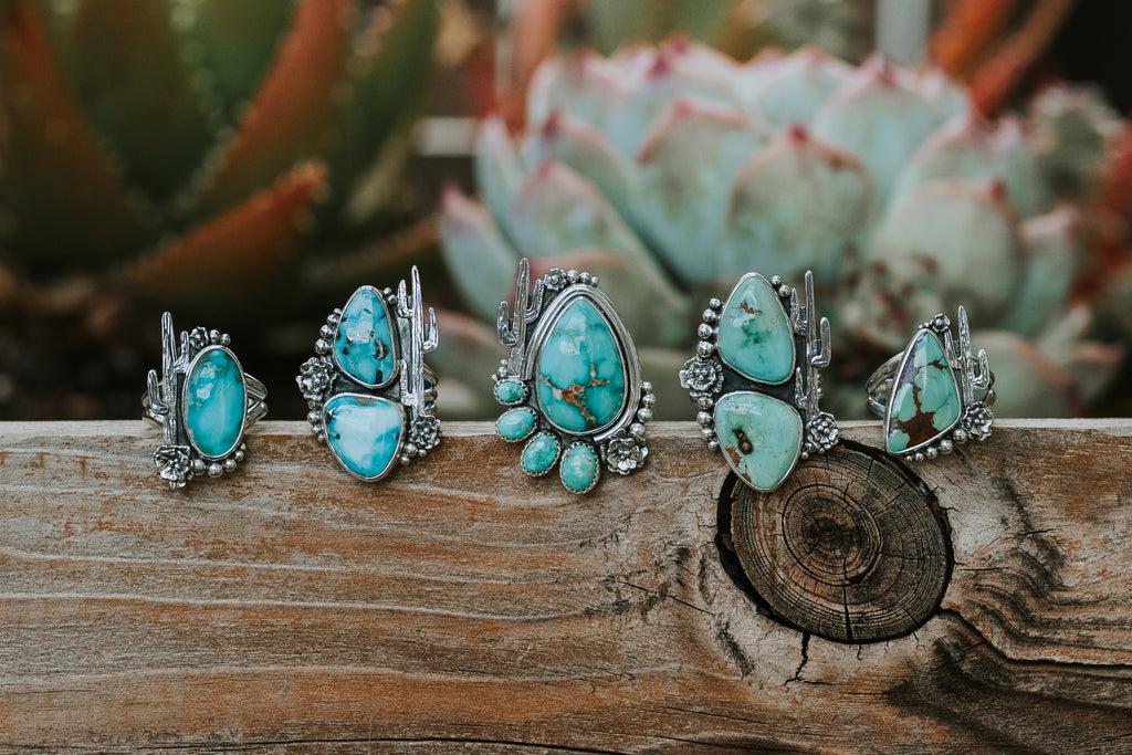 Blue Bird Double Desert Bloom Ring