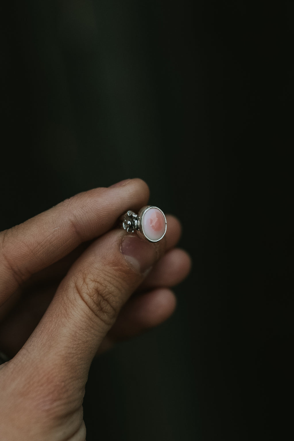 Kingman & Pink Conch Ear Cuffs