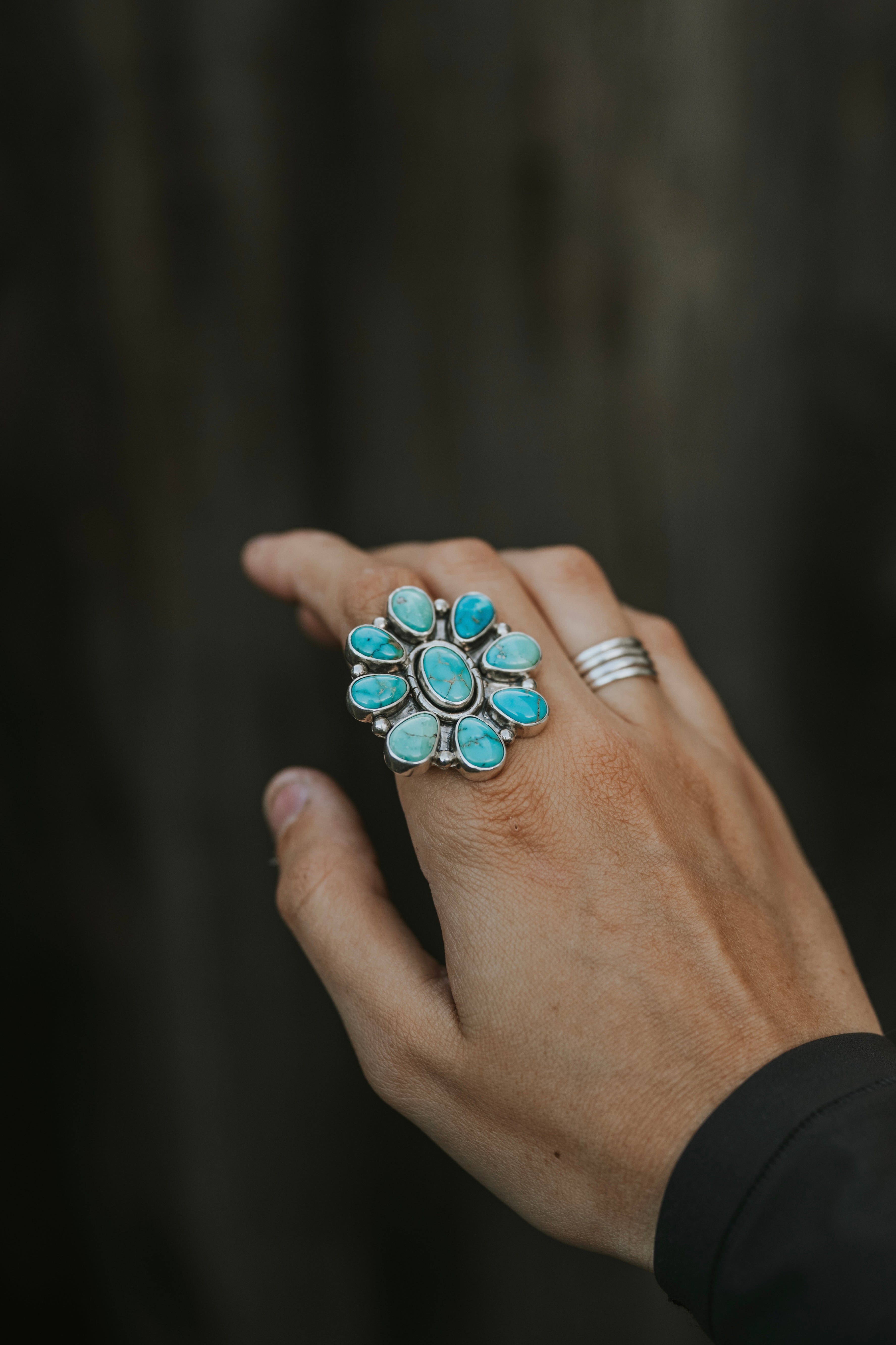 Lone Mountain Flower Cluster Ring
