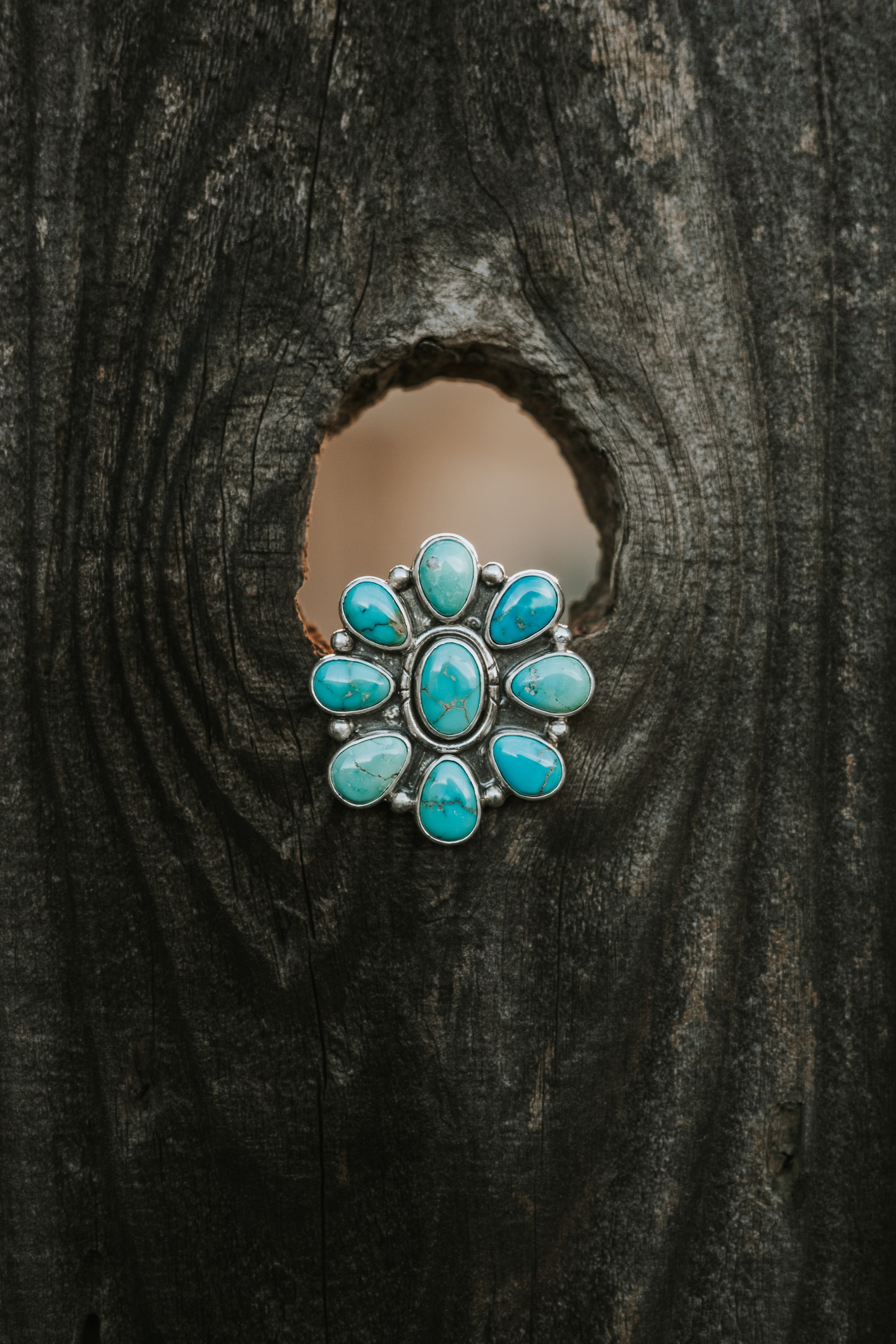 Lone Mountain Flower Cluster Ring